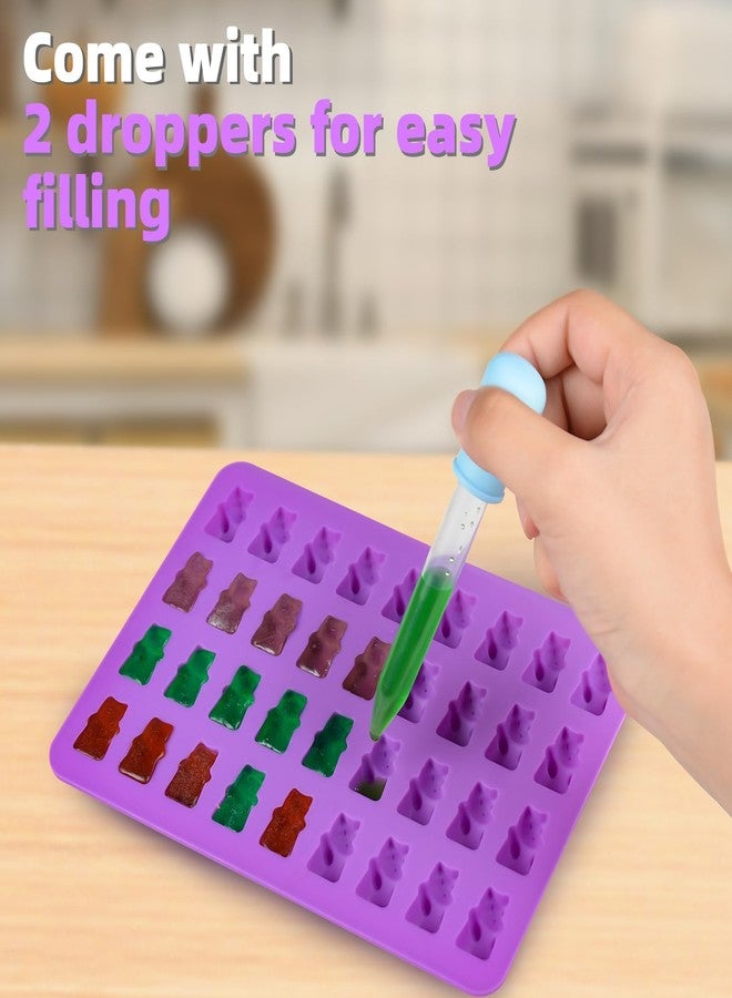 CAKETIME Gummy Molds Gummy Bear Mold 2 ml Silicone Candy Molds Bigger Food Grade Silicone with 2 Droppers - Image 4